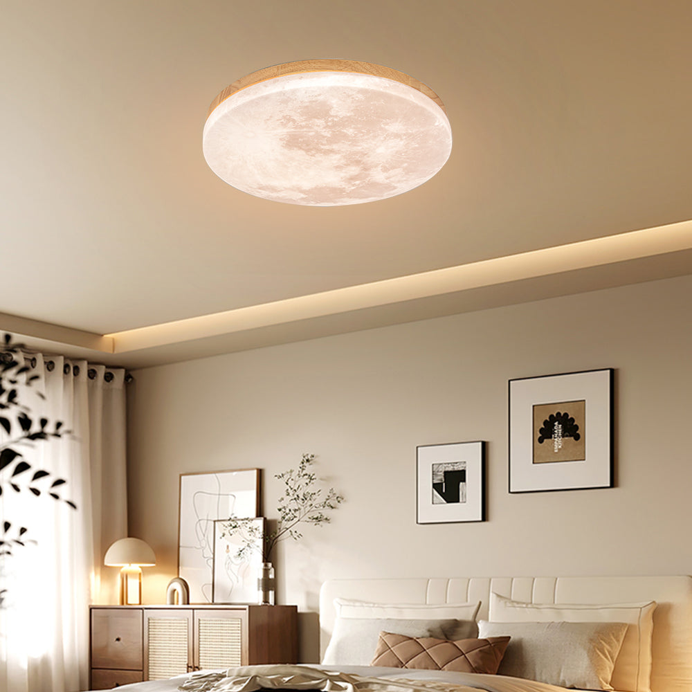 Plafonnier Lune Minimaliste LED - Éclat Doux