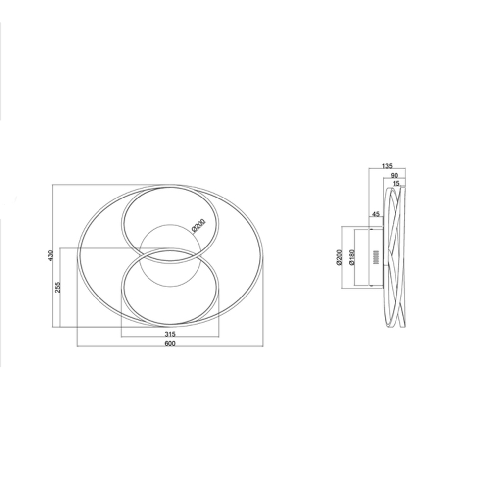 Plafonnier Moderne Led Design Spirale