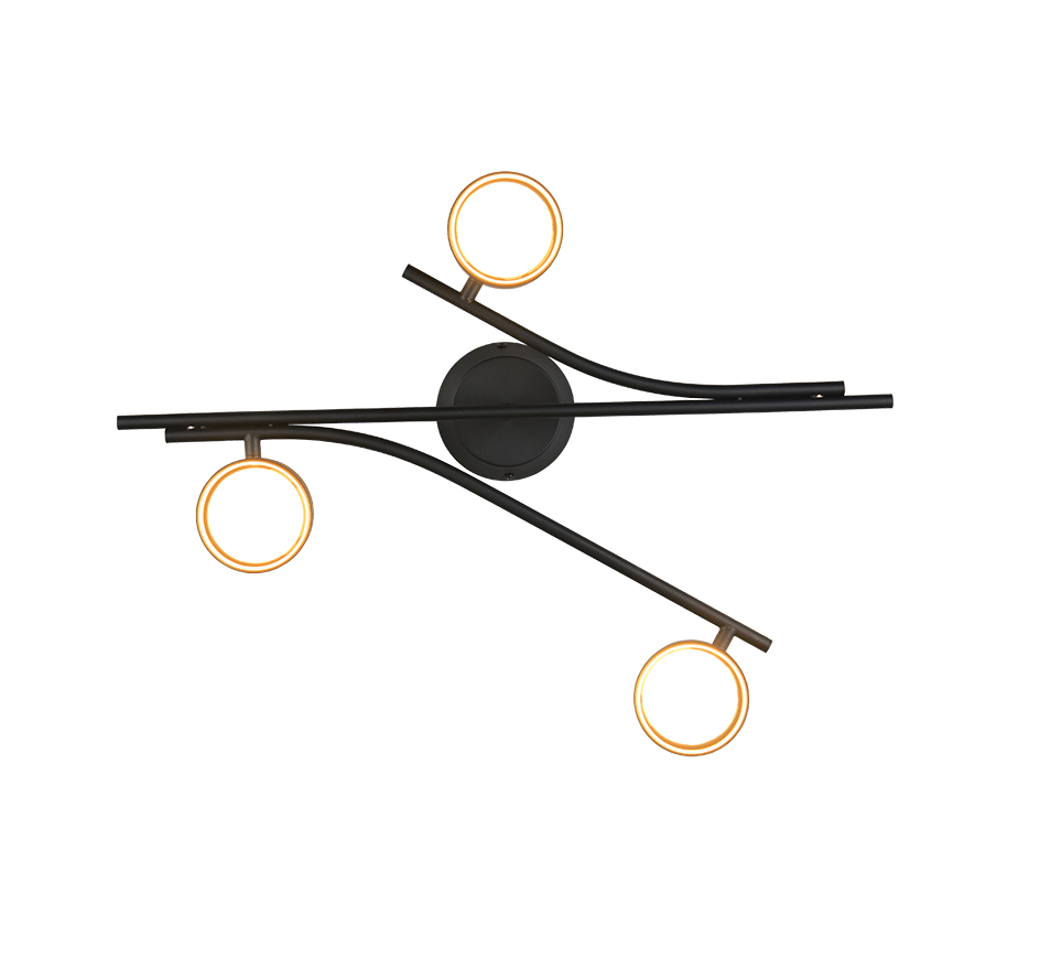 Plafonnier Moderne Noir pour Salon