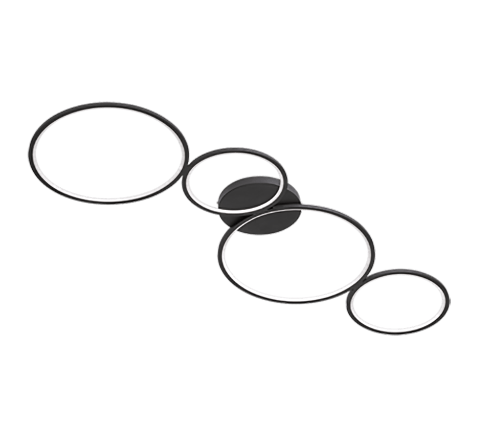 Plafonnier Noir LED Long 1 Mètre