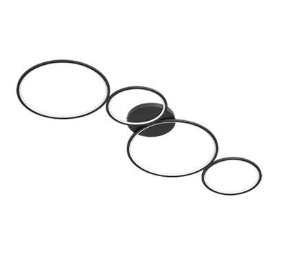 Plafonnier Noir LED Long 1 Mètre