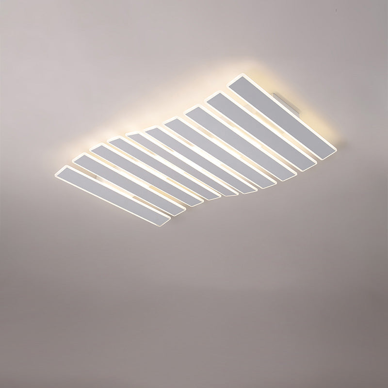 Plafonnier Rectangulaire Moderne à Grille Lumineuse