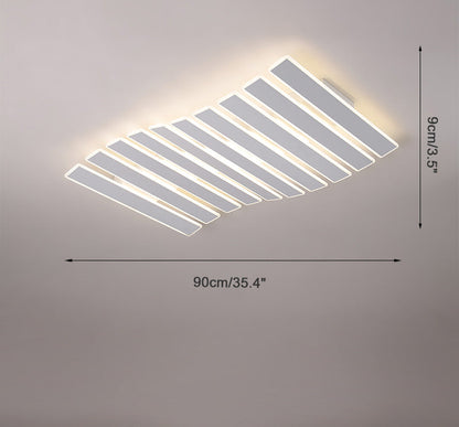 Plafonnier Rectangulaire Moderne à Grille Lumineuse