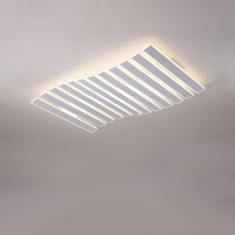 Plafonnier Rectangulaire Moderne à Grille Lumineuse