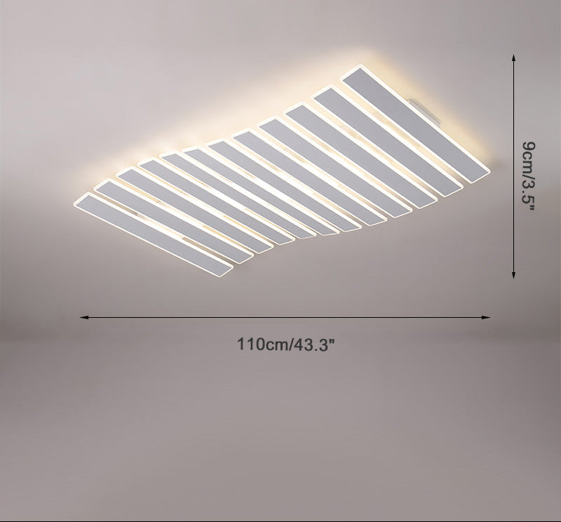 Plafonnier Rectangulaire Moderne à Grille Lumineuse