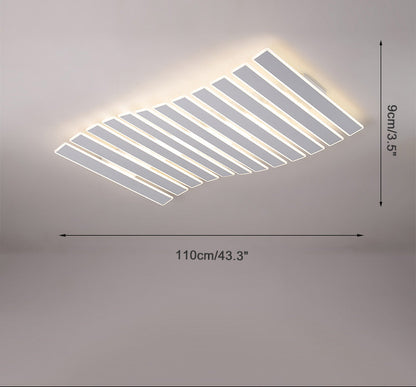 Plafonnier Rectangulaire Moderne à Grille Lumineuse