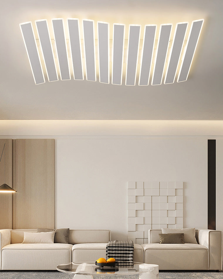 Plafonnier Rectangulaire Moderne à Grille Lumineuse