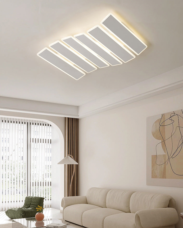 Plafonnier Rectangulaire Moderne à Grille Lumineuse