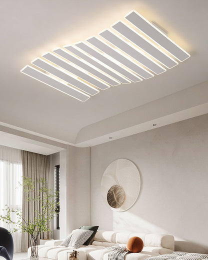 Plafonnier Rectangulaire Moderne à Grille Lumineuse