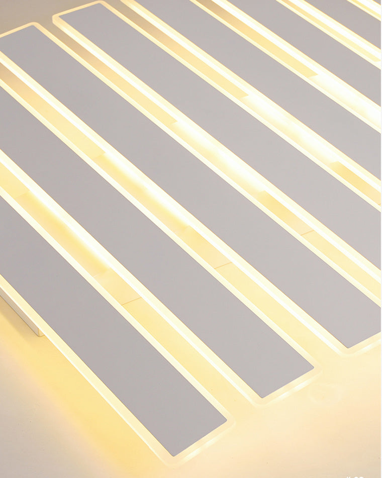 Plafonnier Rectangulaire Moderne à Grille Lumineuse