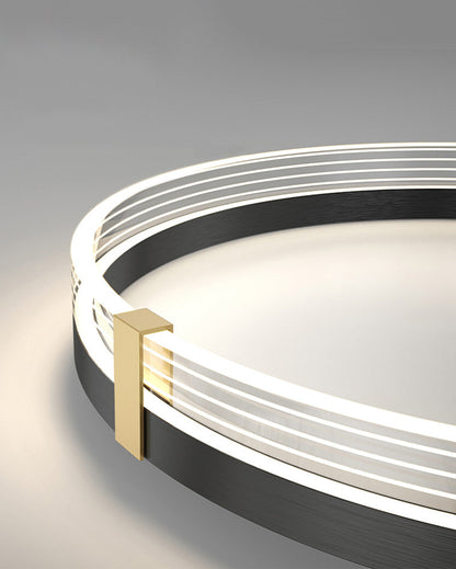 Plafonnier Rond LED Finition Dorée ou Noire