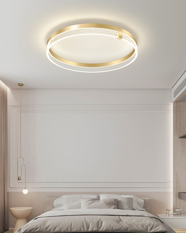 Plafonnier Rond LED Finition Dorée ou Noire