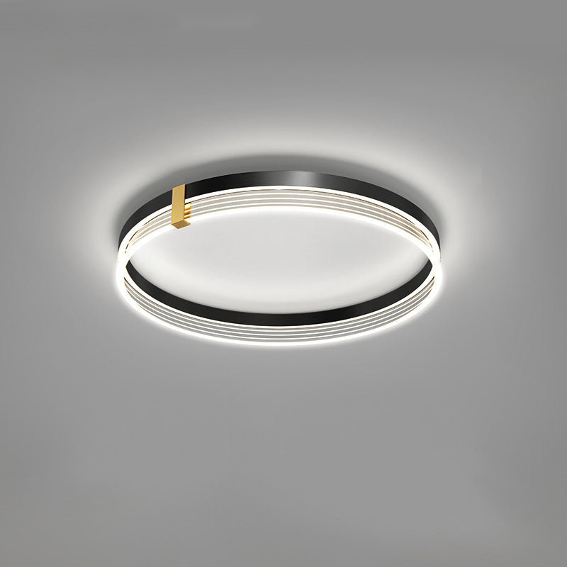 Plafonnier Rond LED Finition Dorée ou Noire