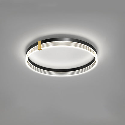 Plafonnier Rond LED Finition Dorée ou Noire