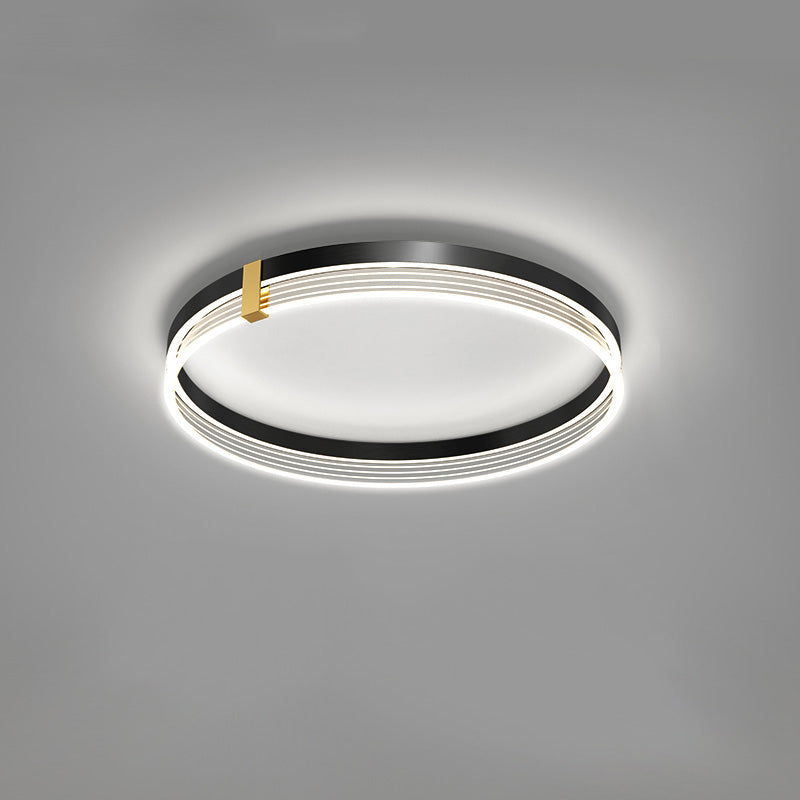Plafonnier Rond LED Finition Dorée ou Noire