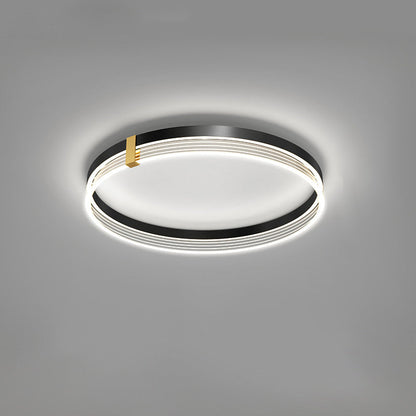 Plafonnier Rond LED Finition Dorée ou Noire