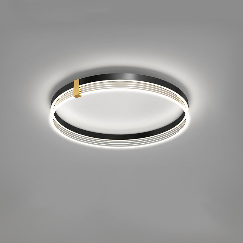 Plafonnier Rond LED Finition Dorée ou Noire