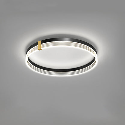 Plafonnier Rond LED Finition Dorée ou Noire
