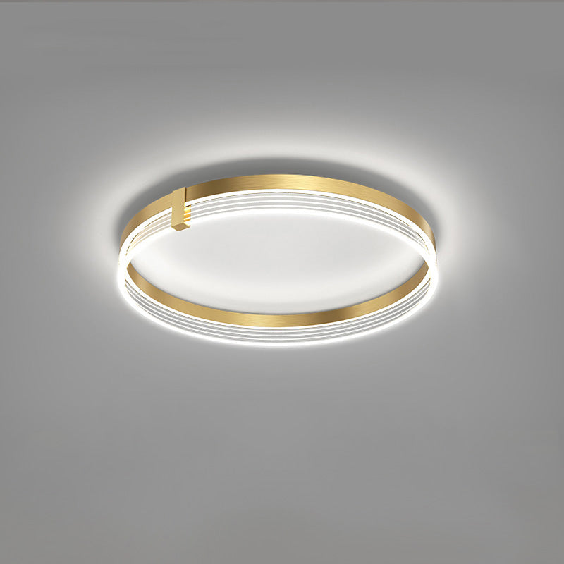 Plafonnier Rond LED Finition Dorée ou Noire