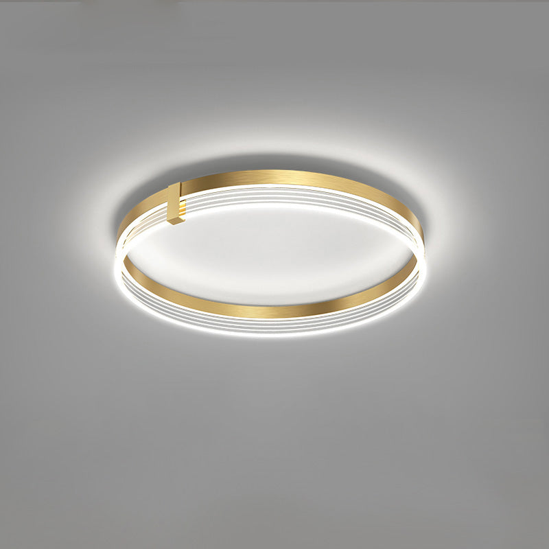 Plafonnier Rond LED Finition Dorée ou Noire