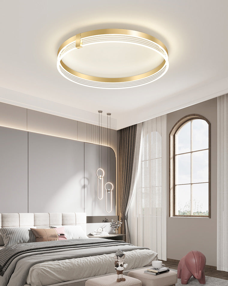 Plafonnier Rond LED Finition Dorée ou Noire