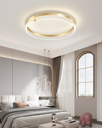 Plafonnier Rond LED Finition Dorée ou Noire