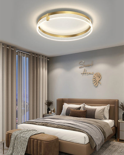 Plafonnier Rond LED Finition Dorée ou Noire