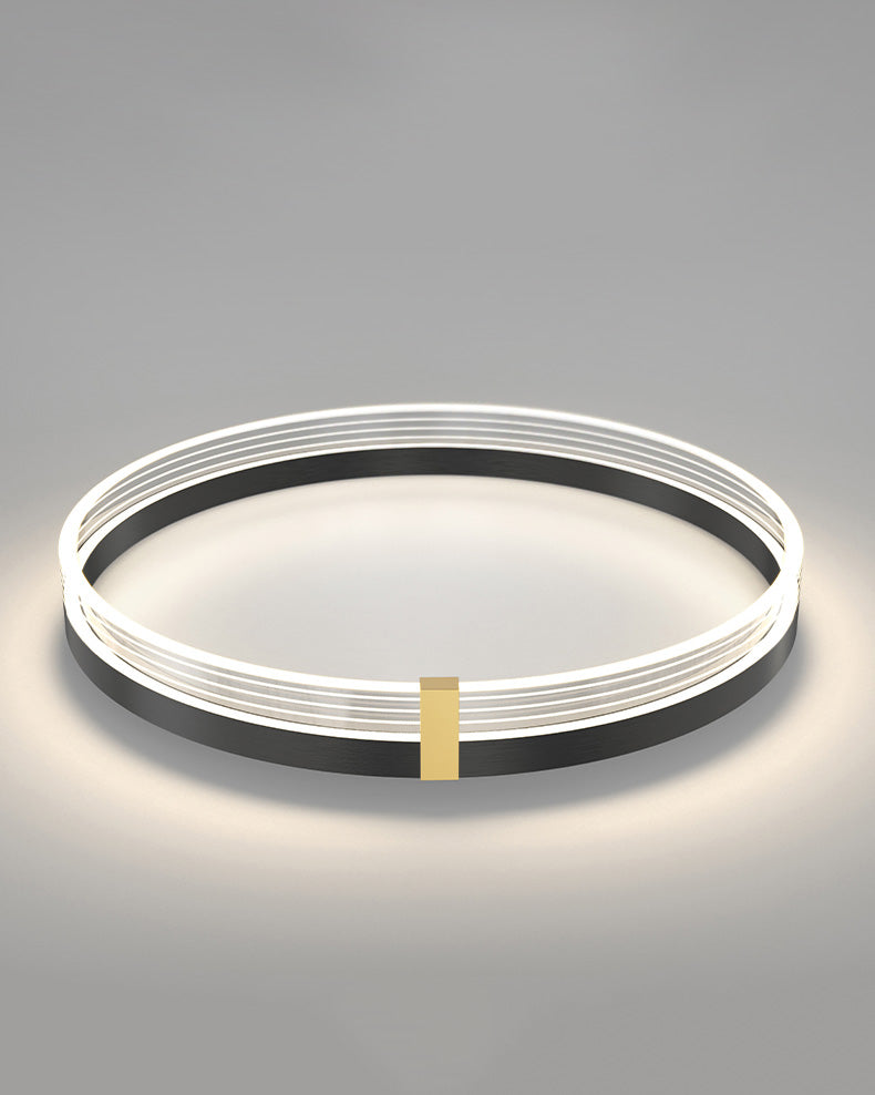 Plafonnier Rond LED Finition Dorée ou Noire