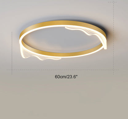 Plafonnier Rond Ondulé à Intensité Variable