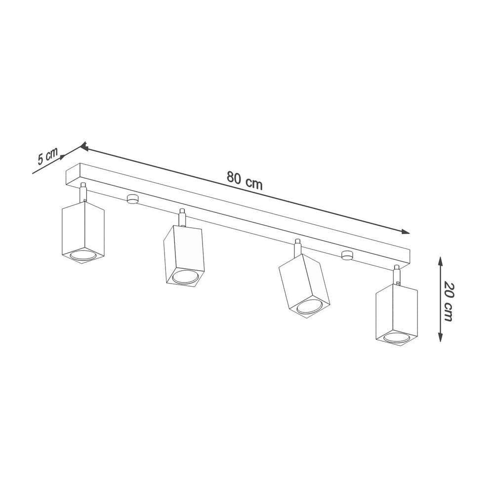 Plafonnier Spots Orientables en Bois