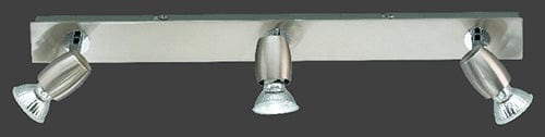 Plafonnier barre 3 Spots acier rotatifs