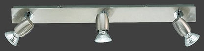 Plafonnier barre 3 Spots acier rotatifs