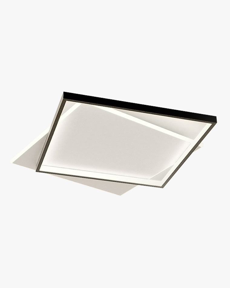 Plafonnier Carré Moderne Ultra-Fin