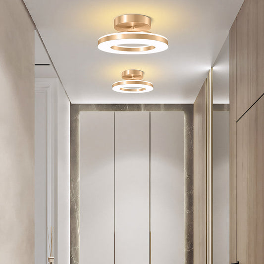 Plafonnier Élégance LED - Luminaire en Fer Doré 0