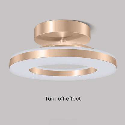 Plafonnier Élégance LED - Luminaire en Fer Doré 8