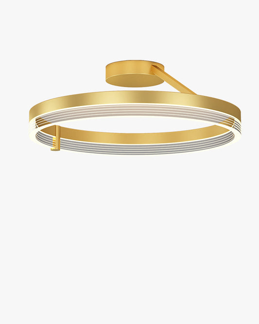 Plafonnier LED Circulaire Design Noir ou Doré