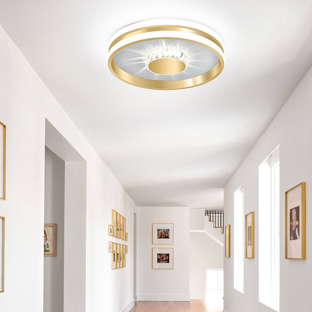 Plafonnier LED Cristal Éclat - Élégance Moderne pour Salon 0