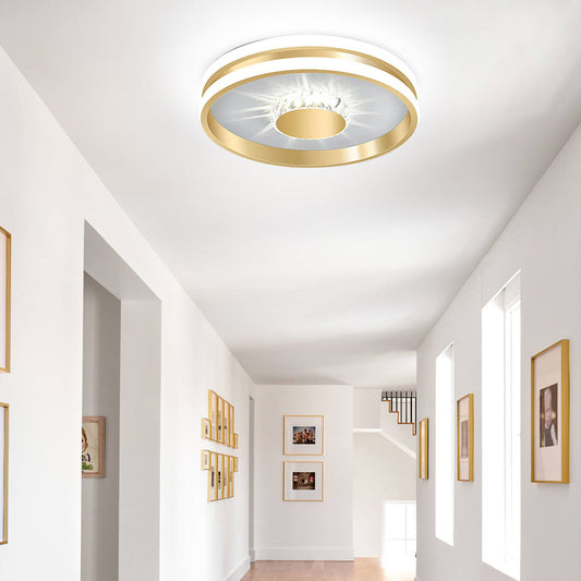 Plafonnier LED Cristal Éclat - Élégance Moderne pour Salon 0