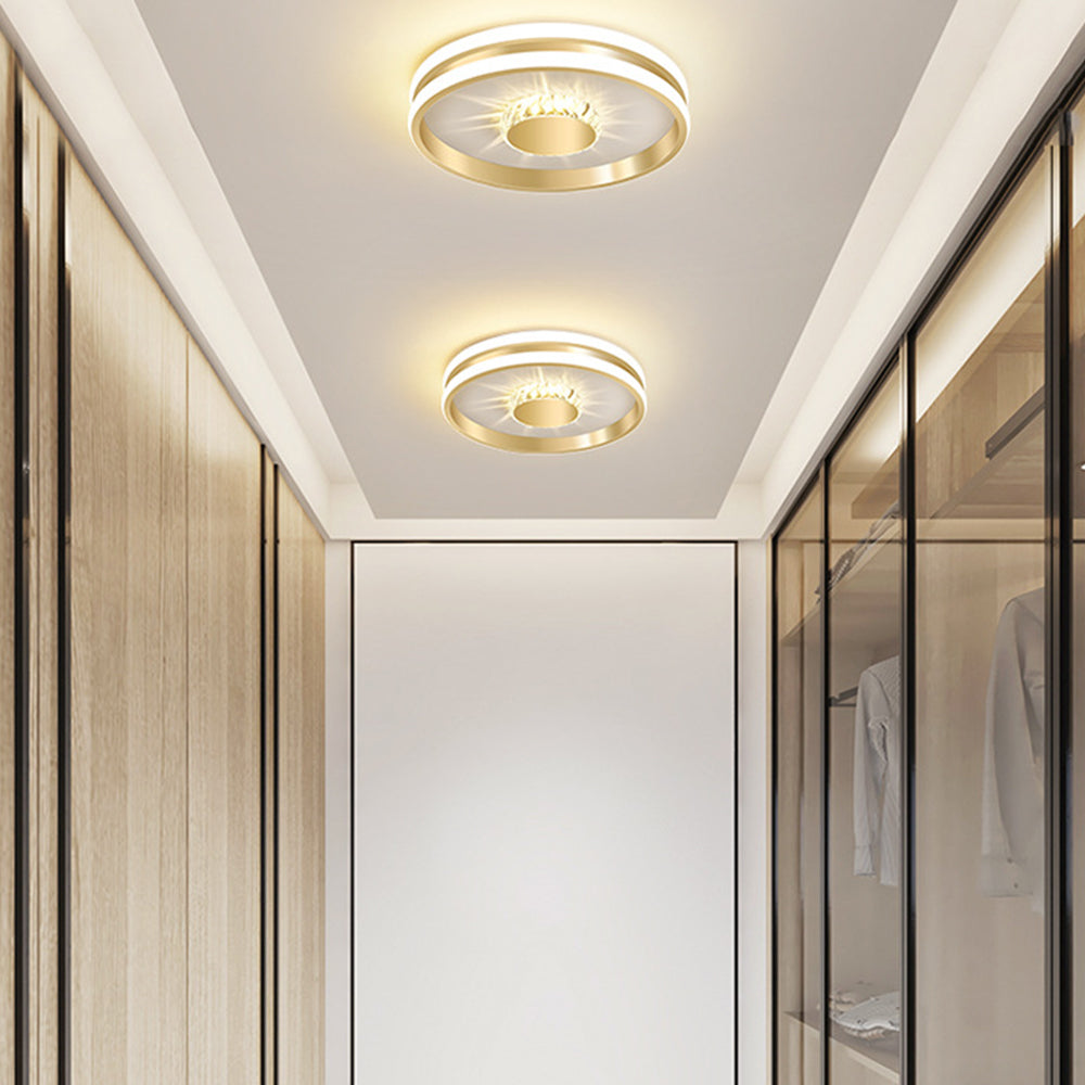 Plafonnier LED Cristal Éclat - Élégance Moderne pour Salon 1