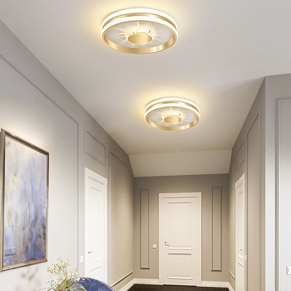 Plafonnier LED Cristal Éclat - Élégance Moderne pour Salon 2