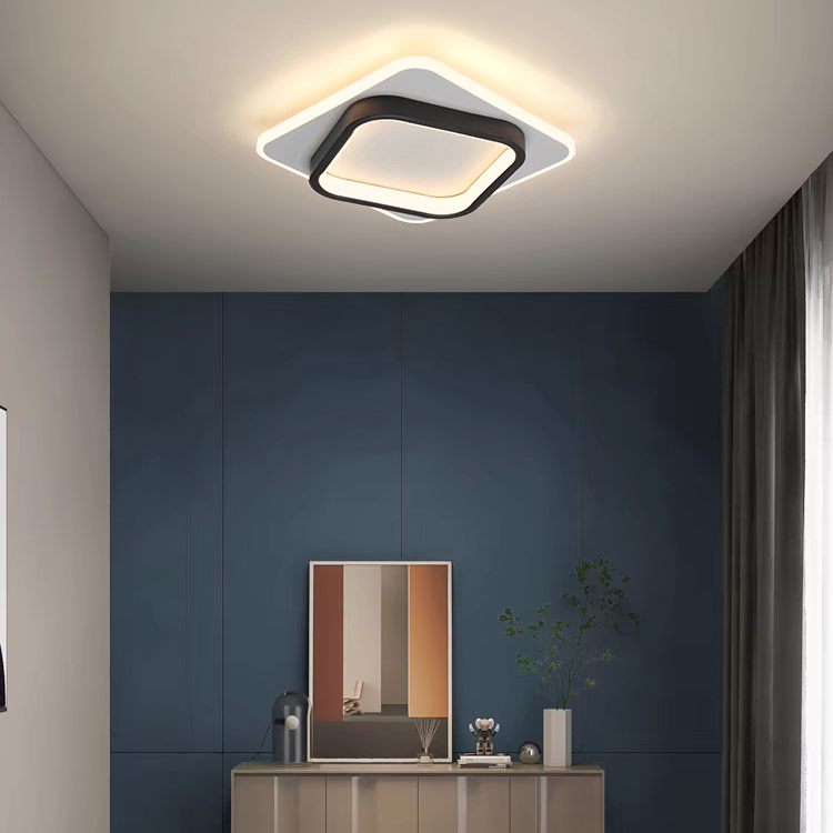 Plafonnier LED Design Éclat Doré - Élégance Moderne 2