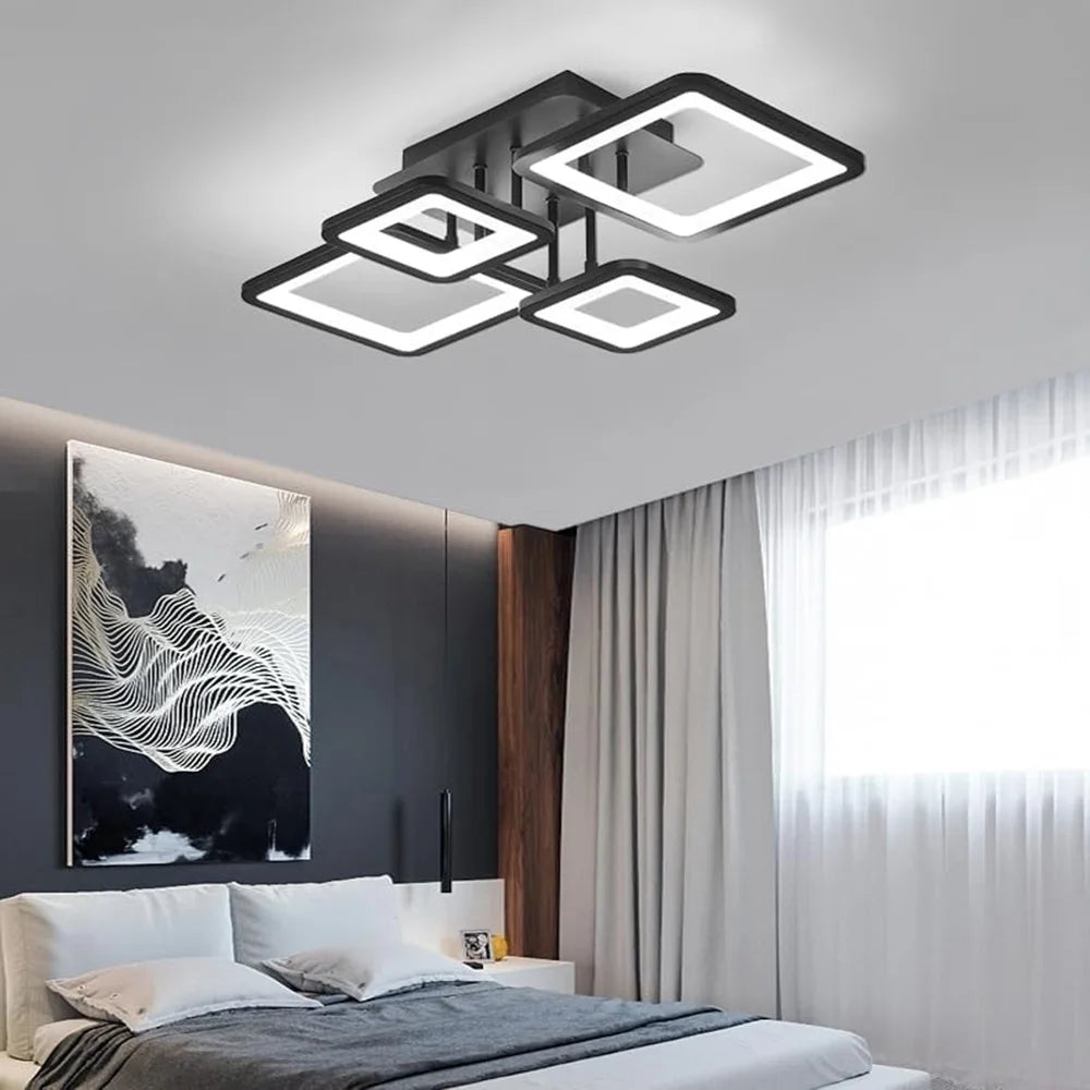 Plafonnier LED Dimmable - Éclat Moderne Design pour Salon et Cuisine 4