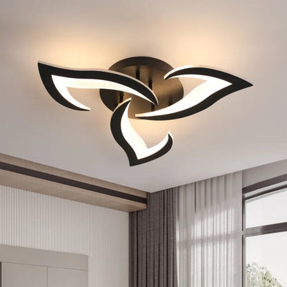 Plafonnier LED Éclat Floral - Design Contemporain pour Salon 1