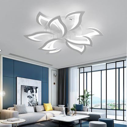 Plafonnier LED Éclat Floral - Design Contemporain pour Salon 19