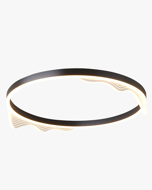 Plafonnier Rond Ondulé à Intensité Variable
