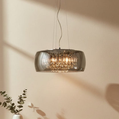 Lustre avec gouttes de verre - style design pour salon