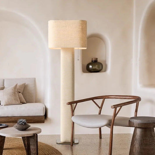 Lampadaire Wasi Sabi Blanc Crème Scandinave