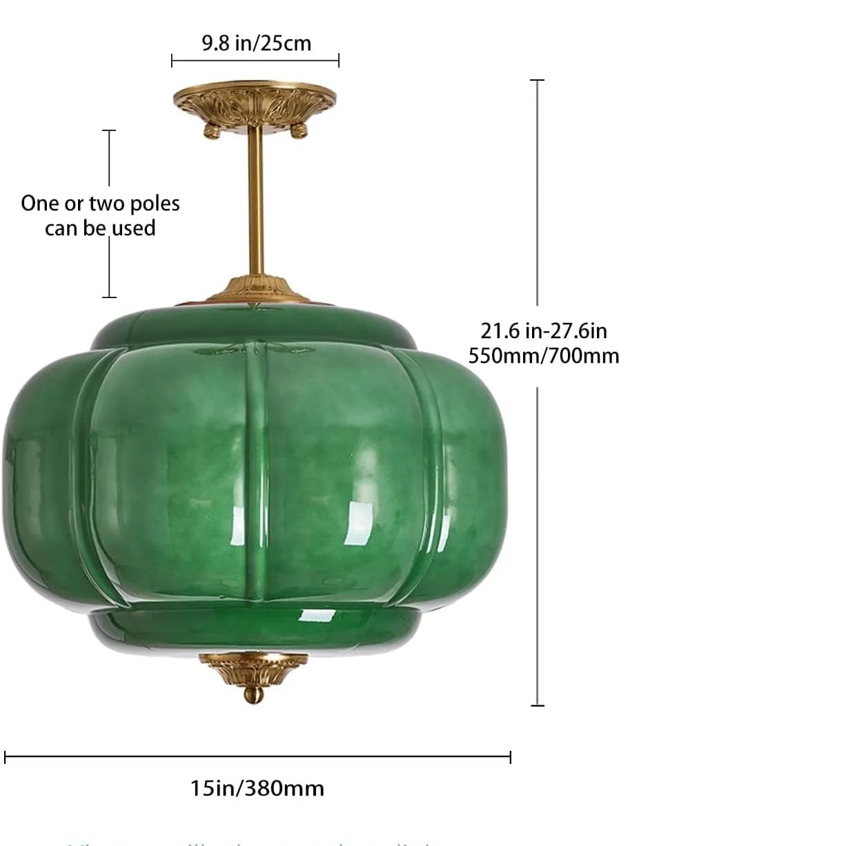 Plafonnier Retro Vert