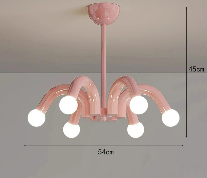Plafonnier luminaire LED nordique beige - Finition brillant