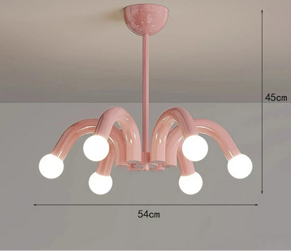 Plafonnier luminaire LED nordique beige - Finition brillant